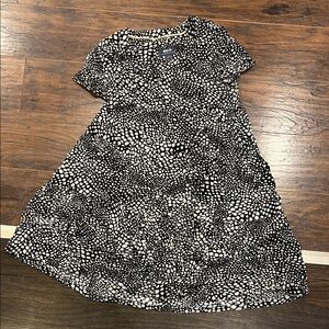 Maeve Black and White Patterned Mini Dress